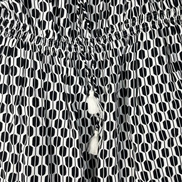 Kate Spade Dress Sz Small Off Shoulder Boho Print Tassel Printed Knee Length - Picture 8 of 12